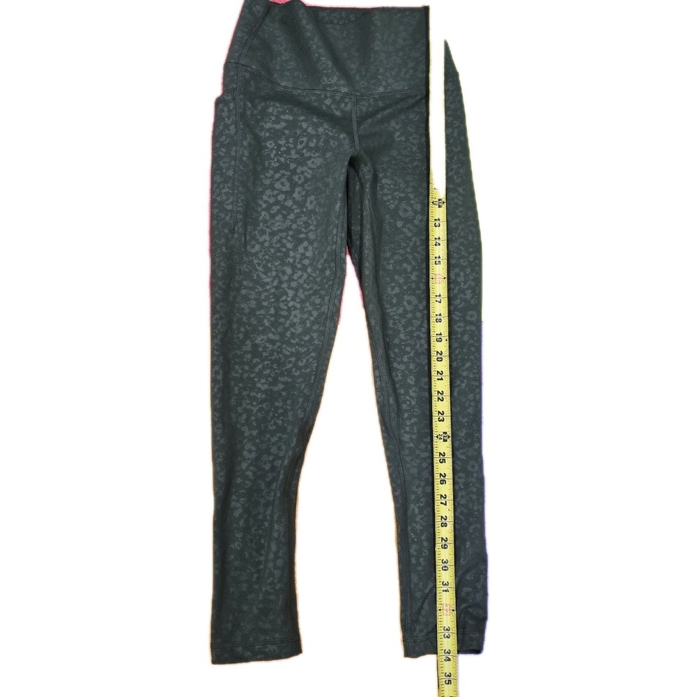 Peter Millar Women's Crown Sport High-Rise Leggings Size S Green Leopard Print